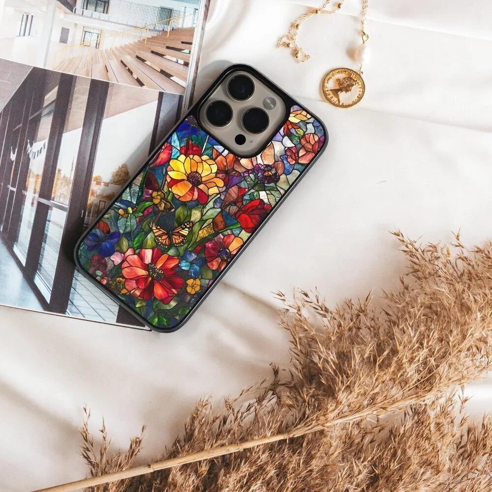 Floral Phone Cover – iPhone 16, 15 Pro, 14, Galaxy S25, S24, S24 Ultra, Pixel 9